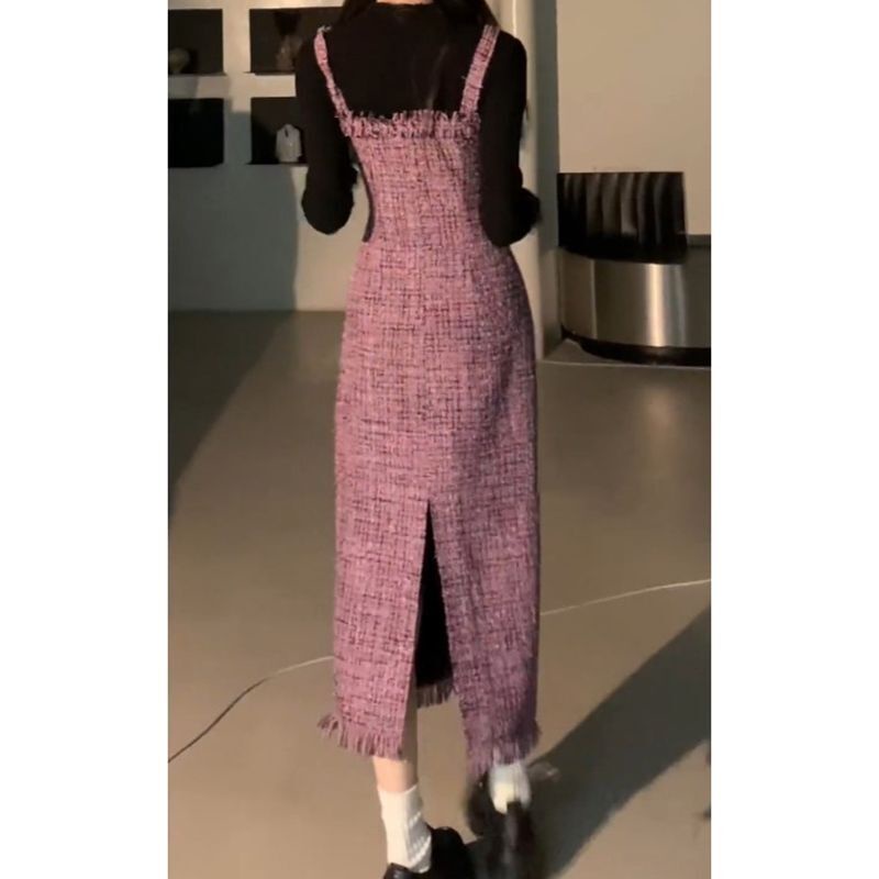 Set đồ Mùa Thu Đông Pháp Ngọt Ngào Và quyến rũ cho nữ, váy áo nữ