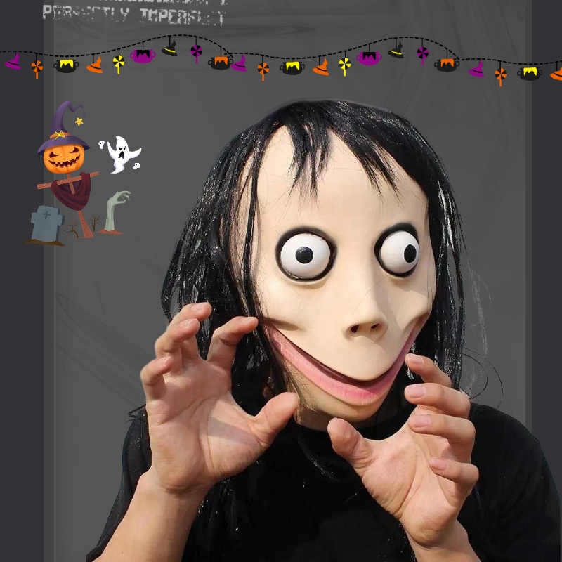 Momo Mặt Nạ Hóa Trang Ma Quỷ Bằng latex Độc Đáo Dịp halloween