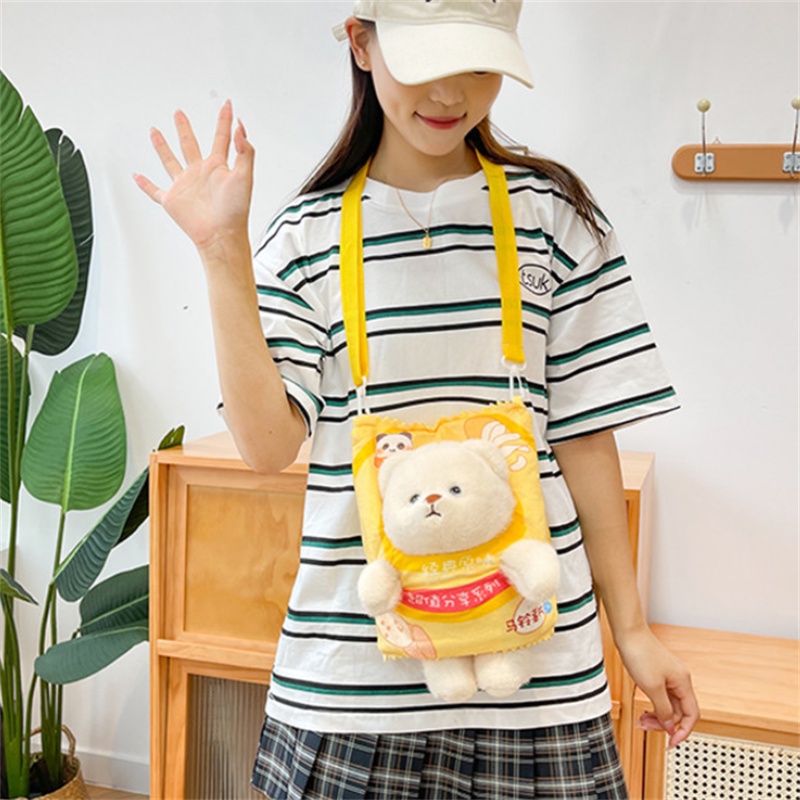 Túi Đựng Đồ Ăn Vặt Hình Gấu Bông Hoạt Hình Đáng Yêu Cho Trẻ Em