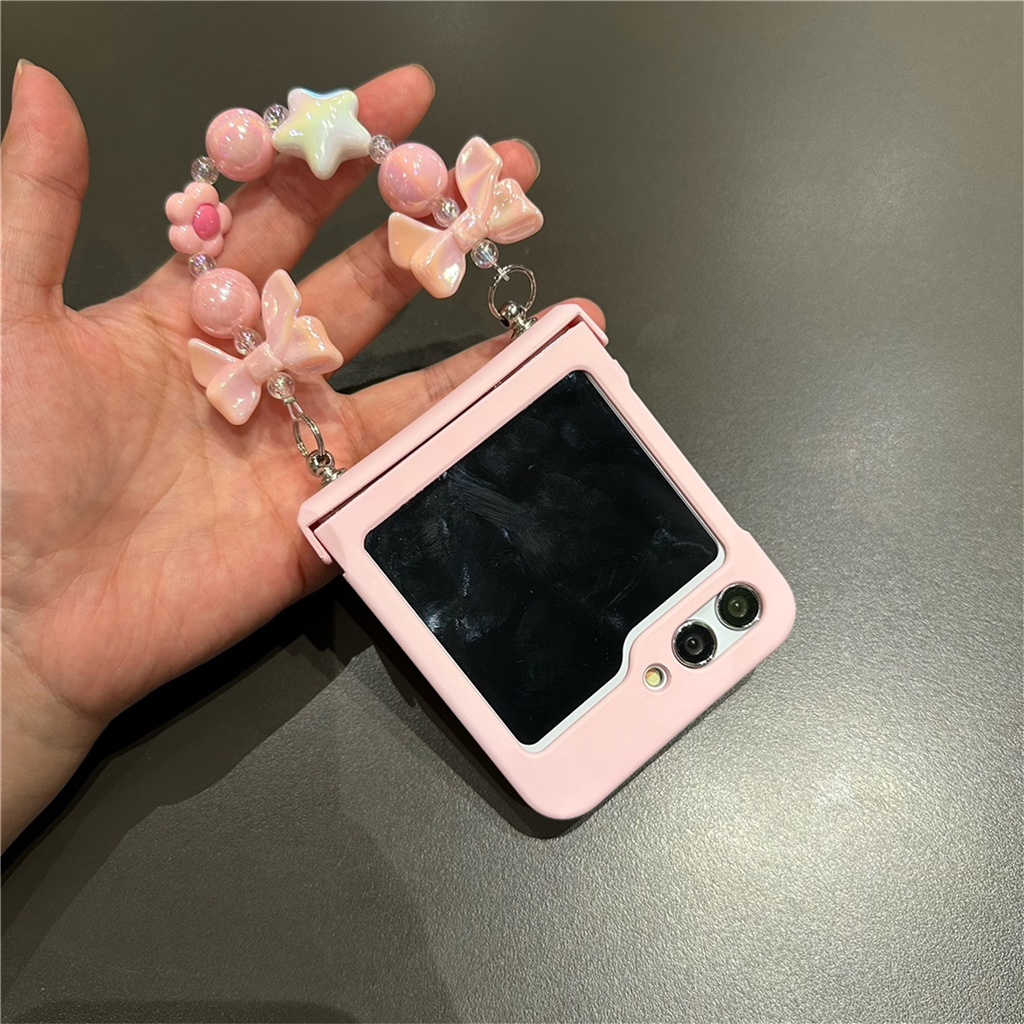 Dễ Thương Ốp Điện Thoại Màu Trơn Đính Nơ / Ngôi Sao Cho galaxy zflip5 5g z flip5 flip5 zflip5