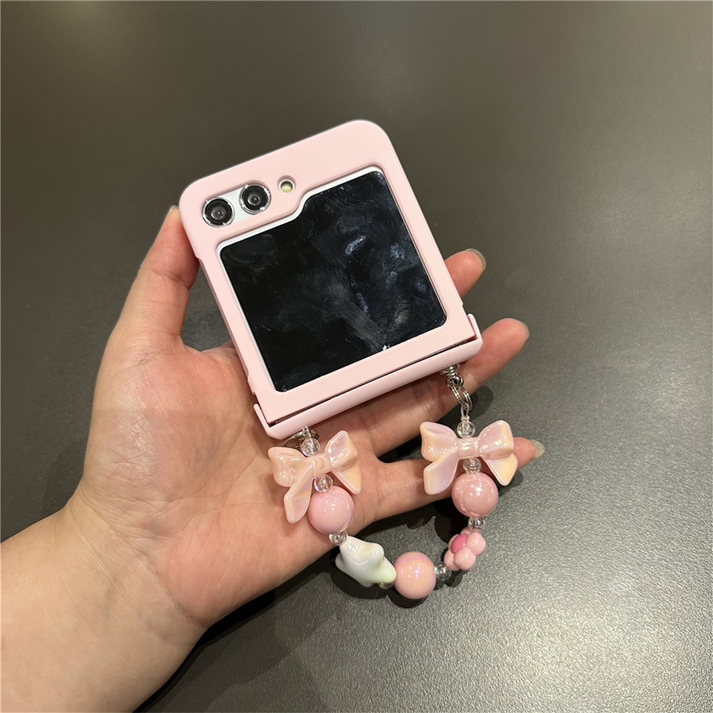 Dễ Thương Ốp Điện Thoại Màu Trơn Đính Nơ / Ngôi Sao Cho galaxy zflip5 5g z flip5 flip5 zflip5
