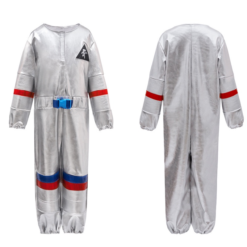 Bsrlons Bộ Đồ Hóa Trang Phi Hành Gia Màu Bạc Hóa Trang Thể Thao Cho Bé