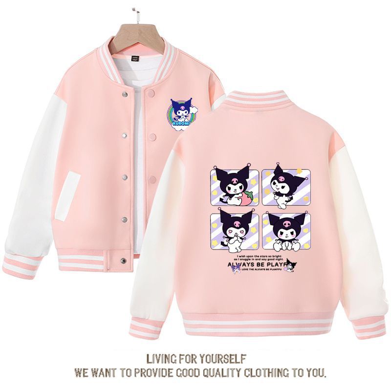 Hoạt Hình Áo Khoác hoodie In Hình sanrio kuromi Thời Trang Thu Đông Cho Bé Gái