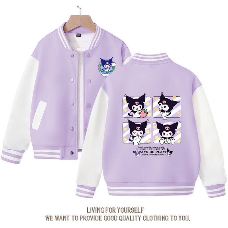 Hoạt Hình Áo Khoác hoodie In Hình sanrio kuromi Thời Trang Thu Đông Cho Bé Gái