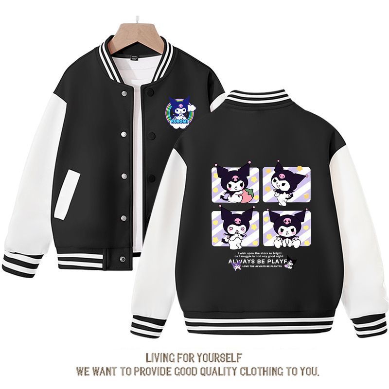 Hoạt Hình Áo Khoác hoodie In Hình sanrio kuromi Thời Trang Thu Đông Cho Bé Gái