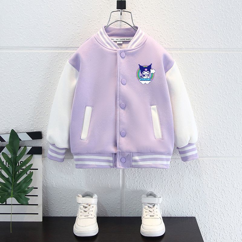 Hoạt Hình Áo Khoác hoodie In Hình sanrio kuromi Thời Trang Thu Đông Cho Bé Gái