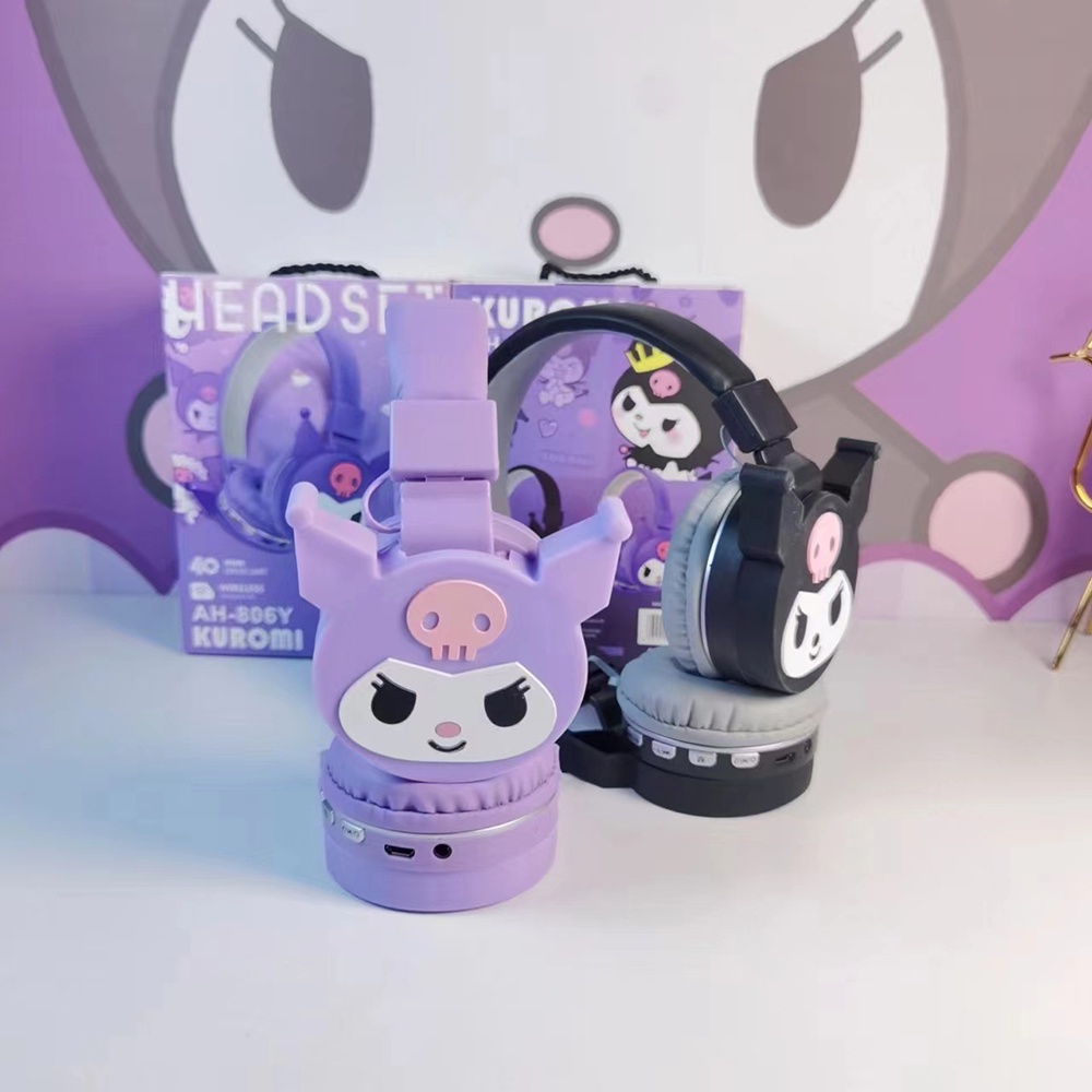 Hoạt Hình Tai Nghe Không Dây Kết Nối bluetooth Chống Ồn Chất Lượng Cao Hình sanrio hello kitty kuromi