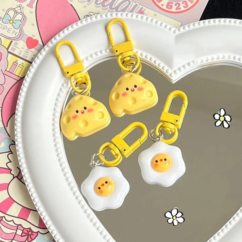 Móc Khóa Mềm Hình Trứng Phô Mai / Món Ăn Dễ Thương