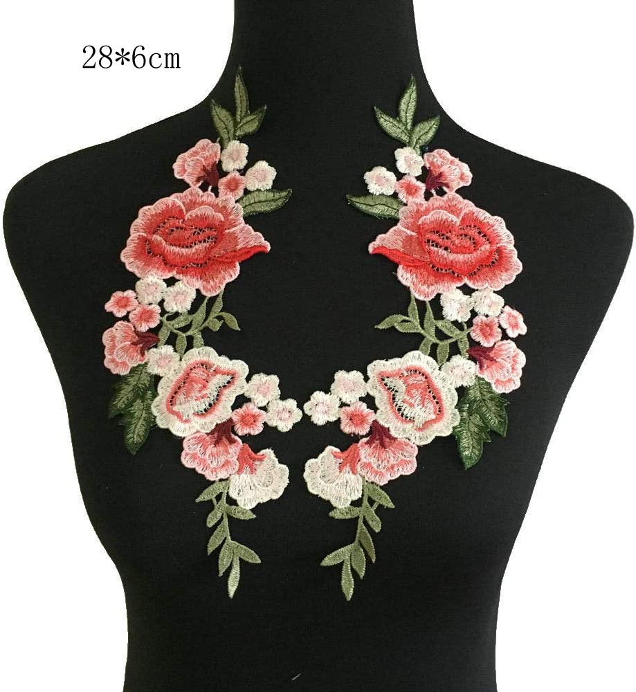 Bộ 2 Sticker Ủi Thêu Hình Hoa 3d
