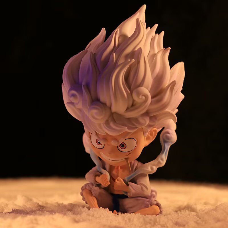 Mô Hình Nhân Vật nika luffy Trong one piece Đang Ngồi Kích Thước 13cm