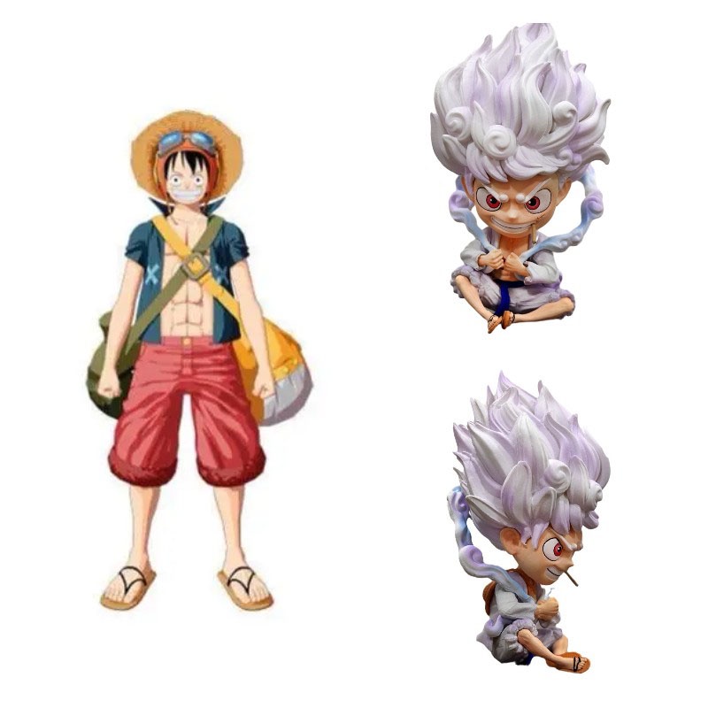 Mô Hình Nhân Vật nika luffy Trong one piece Đang Ngồi Kích Thước 13cm