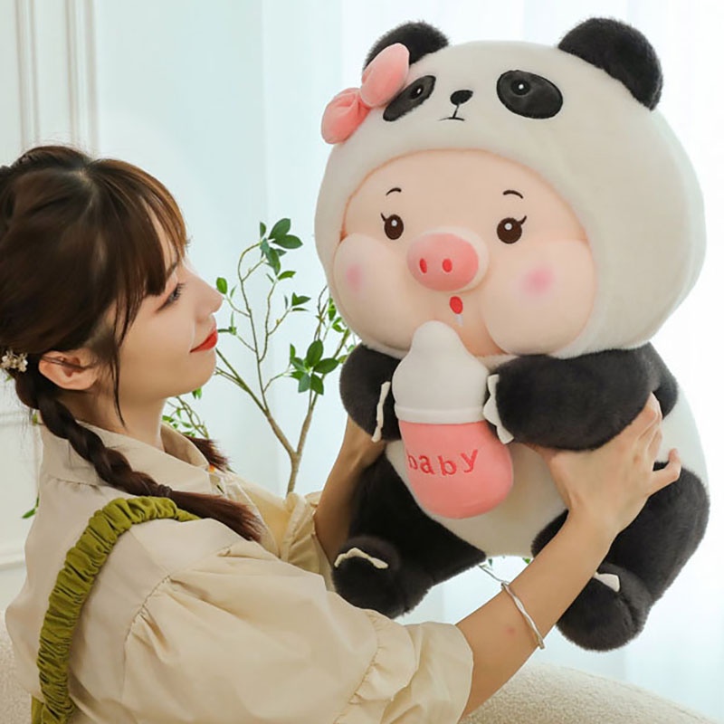 Thú Nhồi Bông Hình Gấu Trúc / Heo / Heo Con Dễ Thương 20-40cm