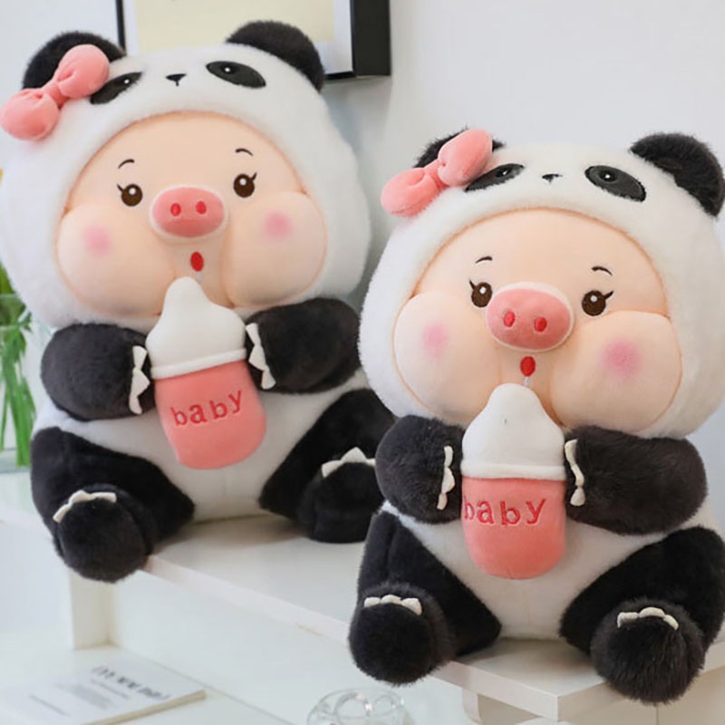 Thú Nhồi Bông Hình Gấu Trúc / Heo / Heo Con Dễ Thương 20-40cm