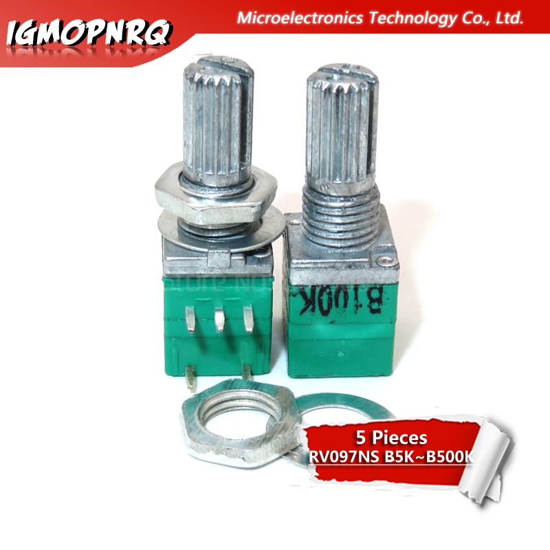 Set 5 Chiết Áp RV097NS B5K B10K B20K B50K B100K B500K 5PIN Kèm Công Tắc Âm Thanh