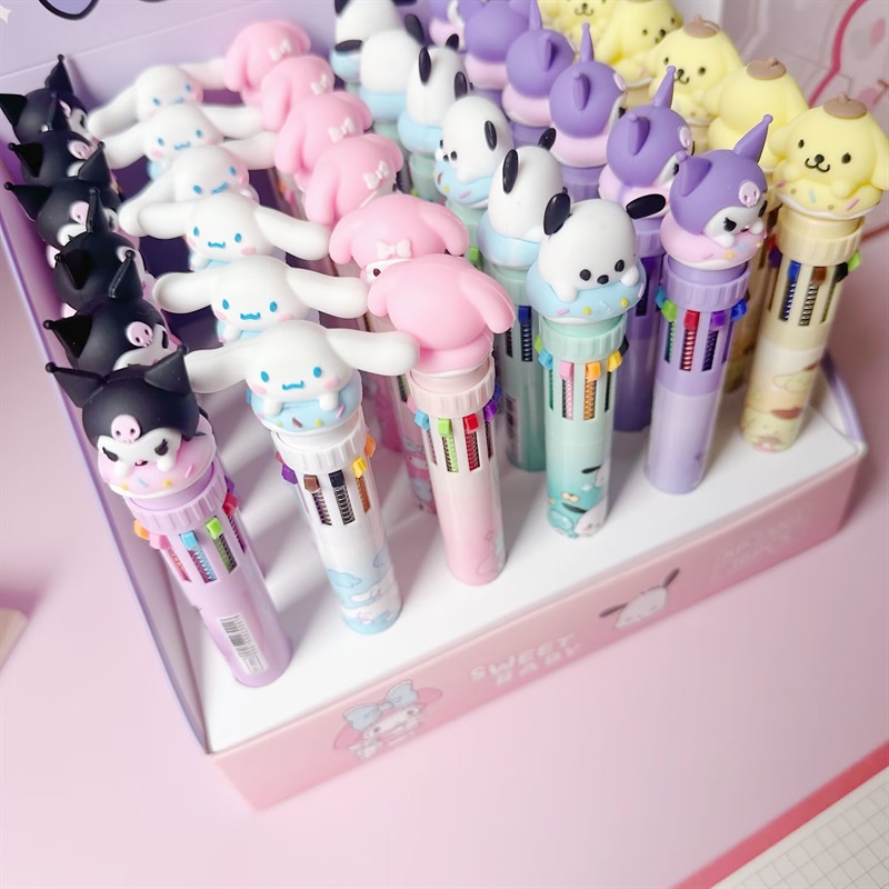 Sanrio Bút Bi Hai Màu Đa Năng Họa Tiết Hoạt Hình kuromi my melody cinnamoroll