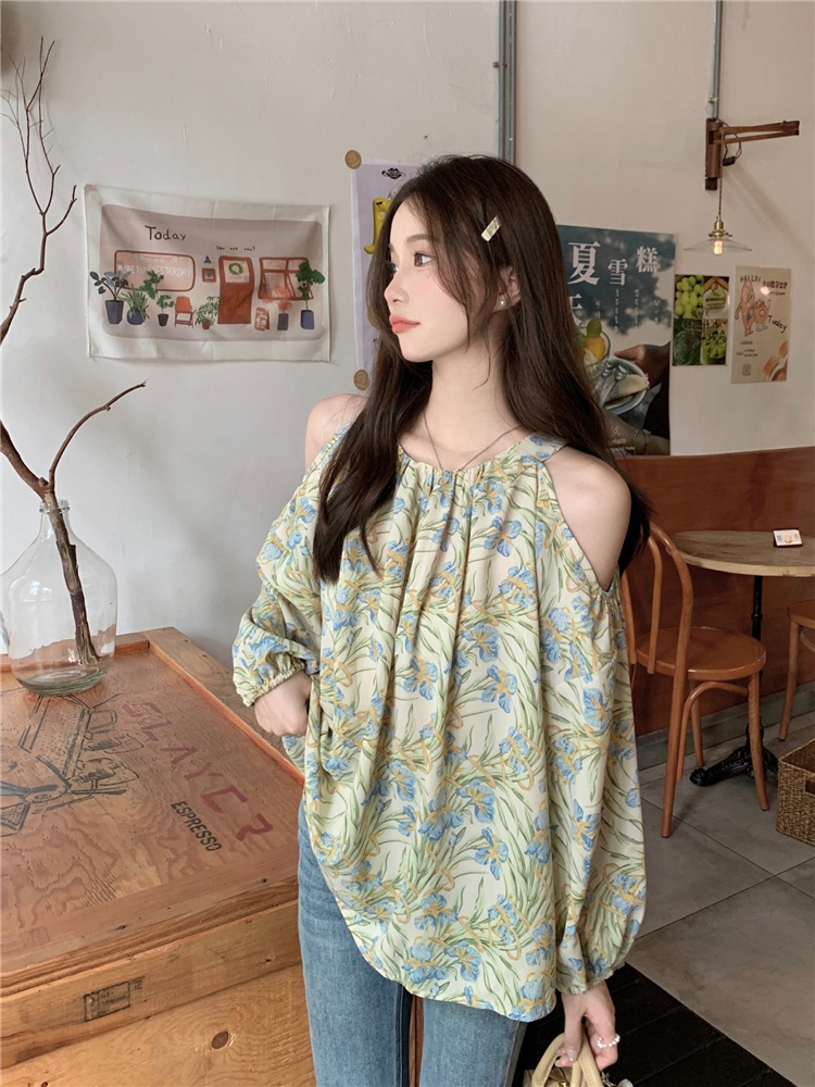 Áo Voan Hoa Trễ Vai Dài Tay Thời Trang Sành Điệu 67377