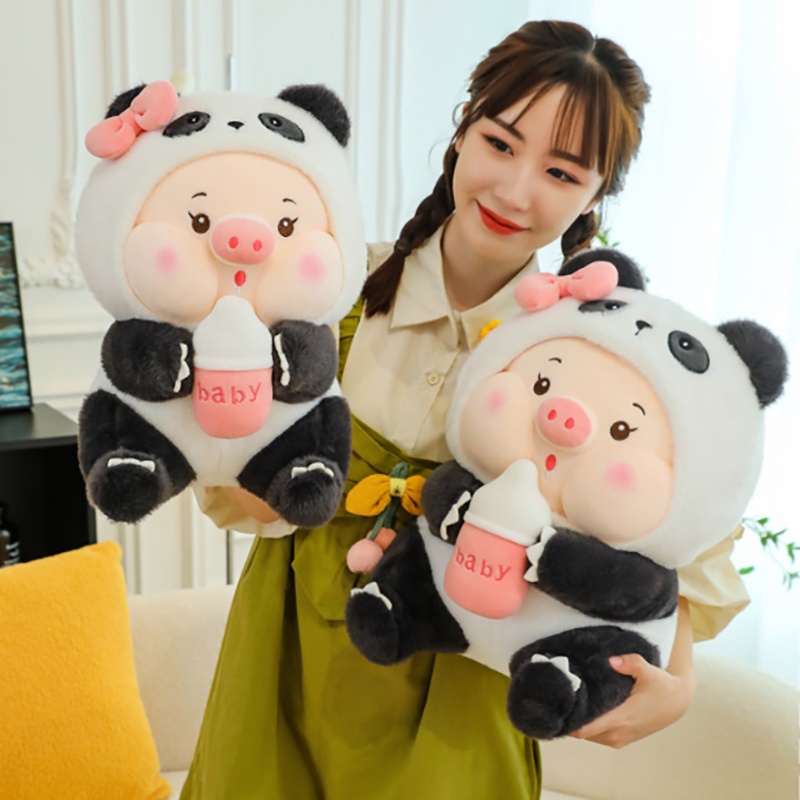 Thú Nhồi Bông Hình Gấu Trúc / Heo / Heo Con Dễ Thương 20-40cm