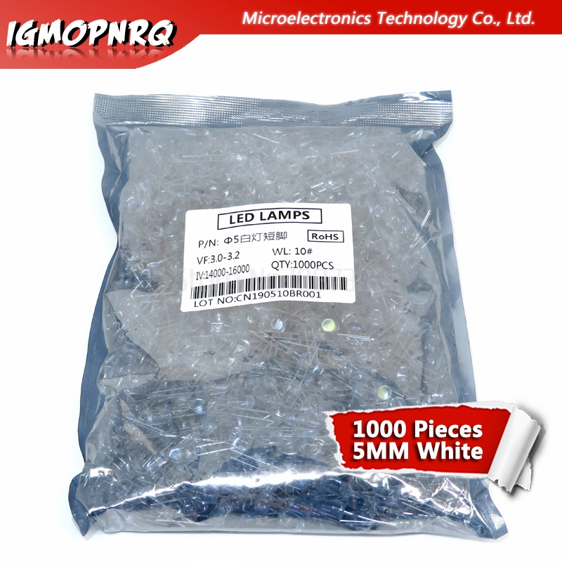 Set 1000 Đi Ốt Đèn led 5mm Nhiều Màu