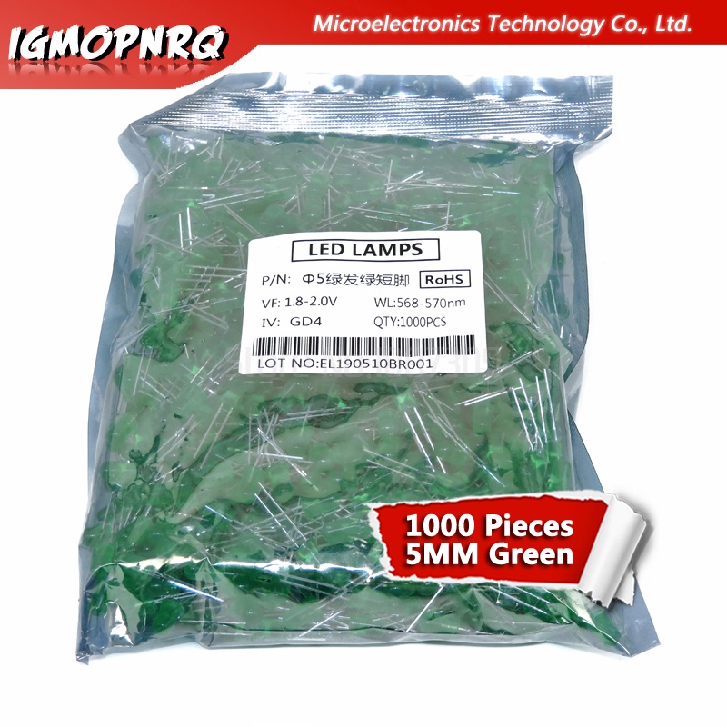 Set 1000 Đi Ốt Đèn led 5mm Nhiều Màu