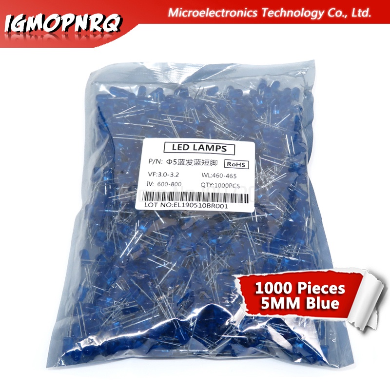 Set 1000 Đi Ốt Đèn led 5mm Nhiều Màu