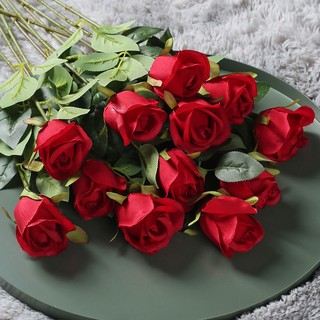  Set 10 Hoa Hồng Giả Trang Trí Nội Thất / Phòng Khách / Tiệc Cưới