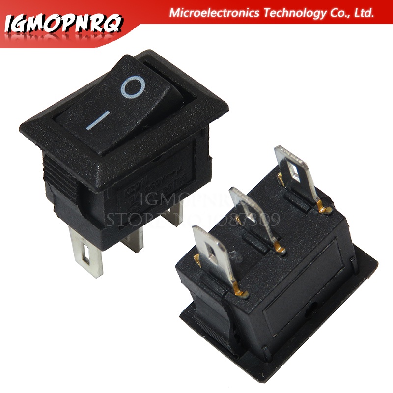 Set 10 Công Tắc Nhấn 10x15mm spst 2pin 3pin 3a 250v kcd11 10mm * 15mm Cho Tàu Thuyền