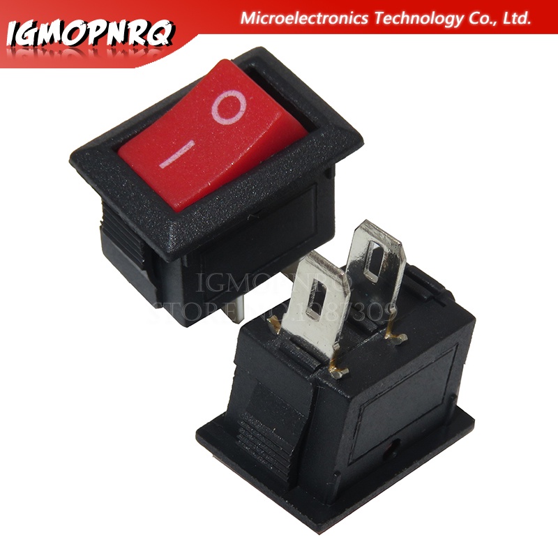 Set 10 Công Tắc Nhấn 10x15mm spst 2pin 3pin 3a 250v kcd11 10mm * 15mm Cho Tàu Thuyền