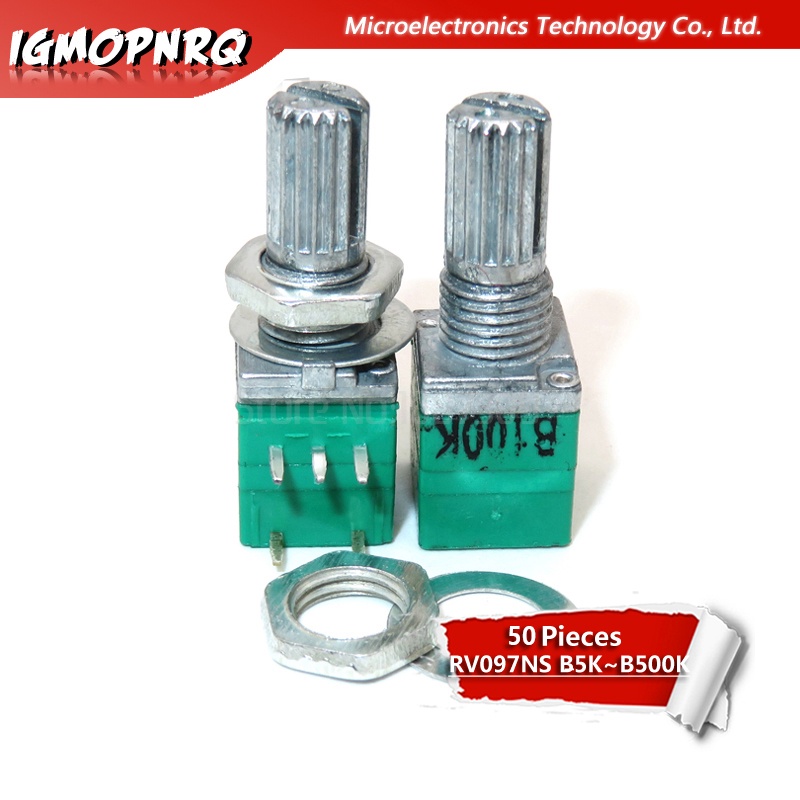 Set 50 Chiết Áp rv097ns b5k b10k b20k b50k b100k b500k 5pin Kèm Công Tắc Âm Thanh