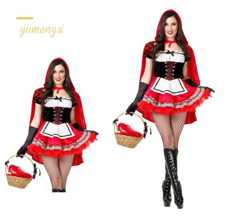 Đầm Hóa Trang Cô Bé Quàng Khăn Đỏ Phối Ren Gợi Cảm Cho Nữ