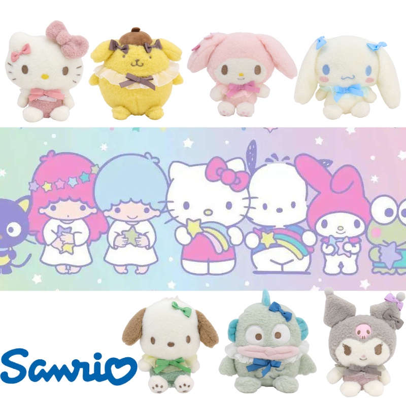 Búp Bê Nhồi Bông Hình sanrio kuromi melody hello kitty 18cm