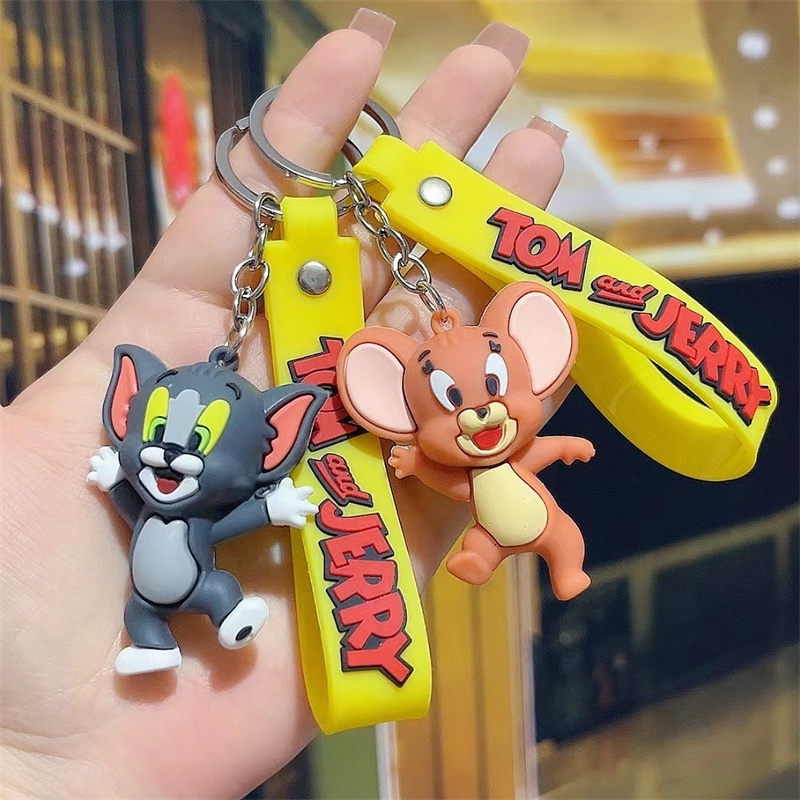 HYC Humey Móc Khóa Hình Phô Mai tom Và jerry Nhồi Bông Hoạt Hình Phong Cách Hàn Quốc Độc Đáo 10cm