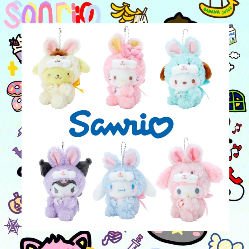 Búp Bê Nhồi Bông Hình sanrio kuromi melody hello kitty 18cm