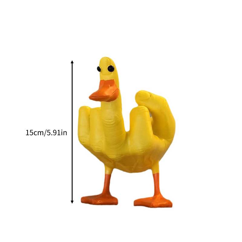 Đồ trang trí Vịt Ngón Tay Giữa 15cm Ngộ Nghĩnh Trang Trí Sân Vườn
