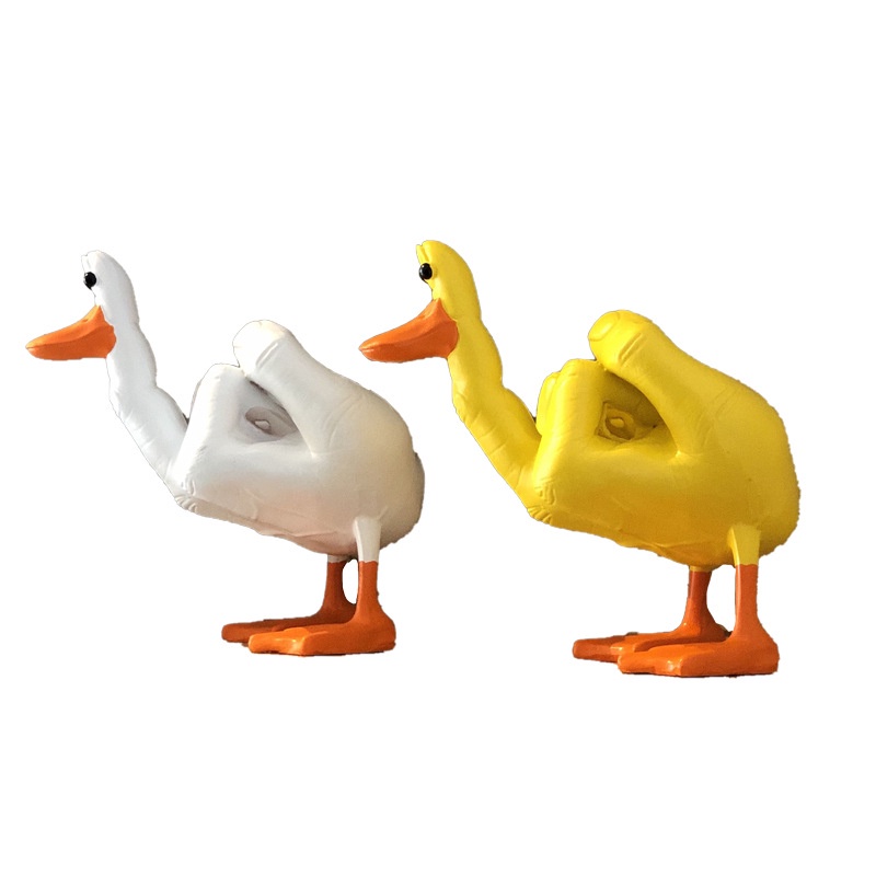 Đồ trang trí Vịt Ngón Tay Giữa 15cm Ngộ Nghĩnh Trang Trí Sân Vườn