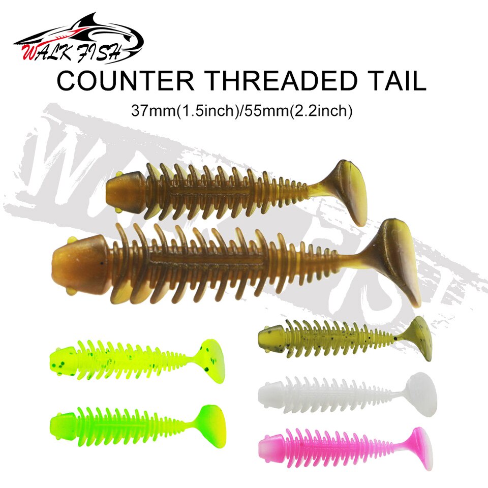 Set 10 Mồi Giả Mềm Thu Hút Câu Cá Hiệu Quả 37mm / 55mm 45mm 60mm