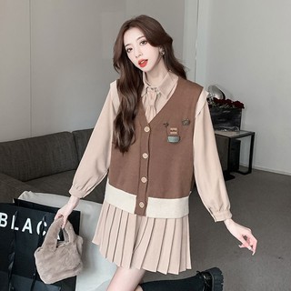 Set Váy Áo Đầu Mùa Thu Phù Hợp Với Nữ Mới Đại Học Phong Cách Sinh Viên 