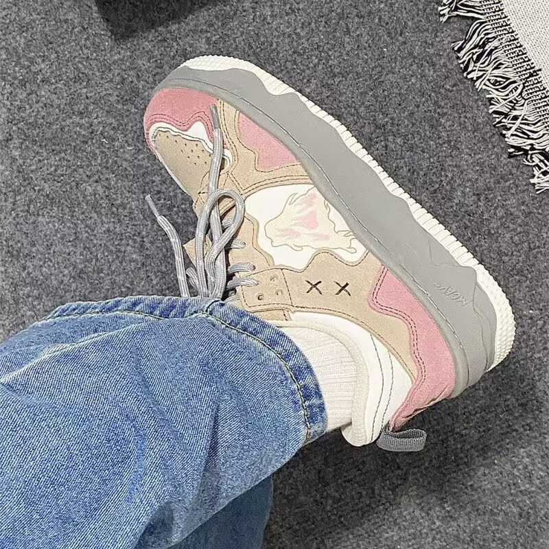 Giày Thể Thao Đế Dày Màu Khối Thời Trang Mùa Xuân 2023 Phong Cách Mới Cho Nữ