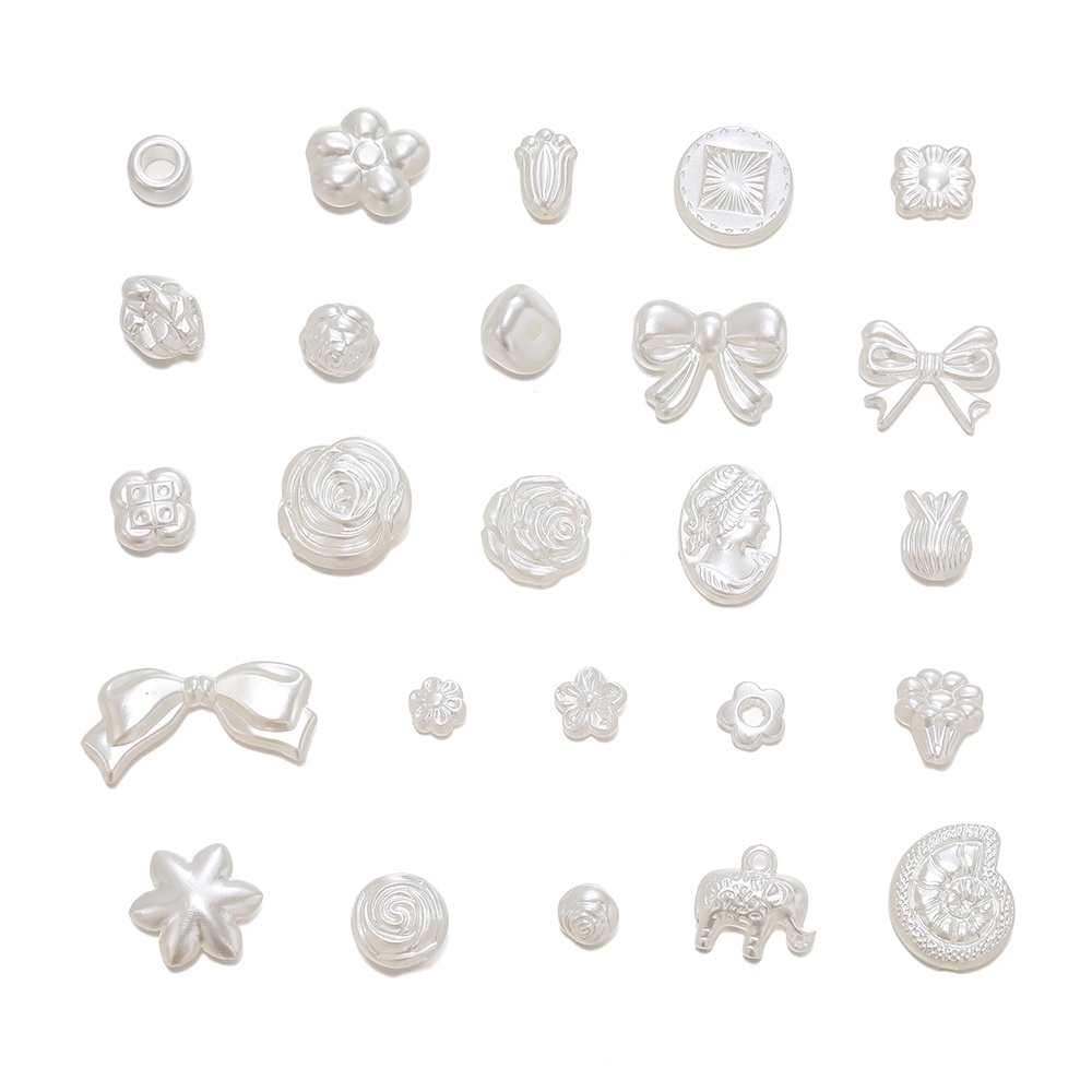 St. st. Set 10 / 30 / 50 Hạt Ngọc Trai Giả Bằng abs Dùng Làm Trang Sức diy