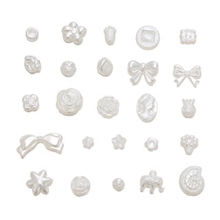 St. st. Set 10 / 30 / 50 Hạt Ngọc Trai Giả Bằng abs Dùng Làm Trang Sức diy