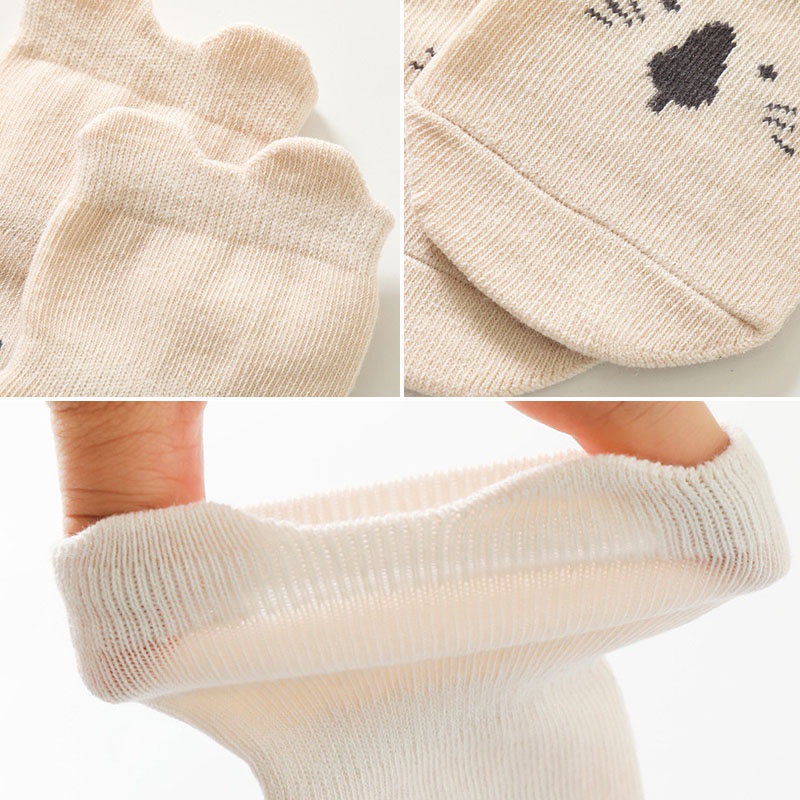 Vớ cotton Mềm Thoáng Khí Chống Trượt Co Giãn In Họa Tiết Hoạt Hình Dễ Thương Cho Bé