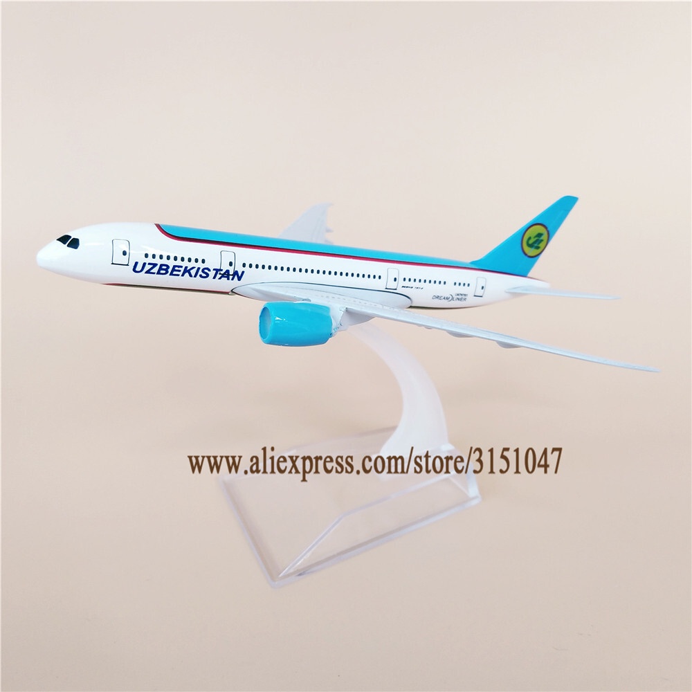 16cm Air UZBEKISTAN B787 Boeing 787 Airways Airlines Hợp Kim Kim Loại Máy Bay Mô Hình Máy Bay Diecas