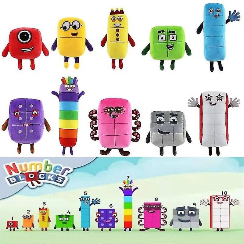 Numberblocks Búp bê sang trọng Giáo dục Khối số nhồi bông Đồ chơi trẻ em
