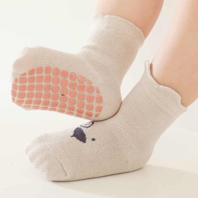 Vớ cotton Mềm Thoáng Khí Chống Trượt Co Giãn In Họa Tiết Hoạt Hình Dễ Thương Cho Bé