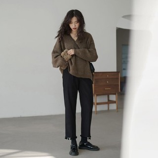 Áo Len Cổ V Nữ Thu Đông 