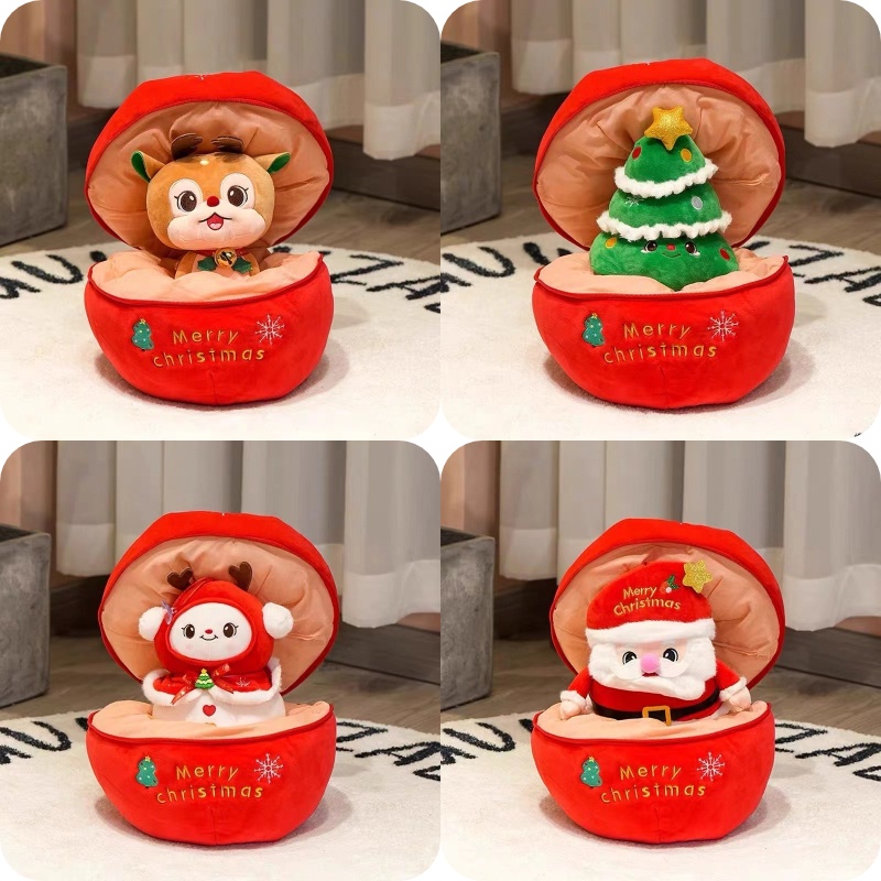 Búp Bê Nhồi Bông Hình Quả Táo Tuần Lộc Giáng Sinh