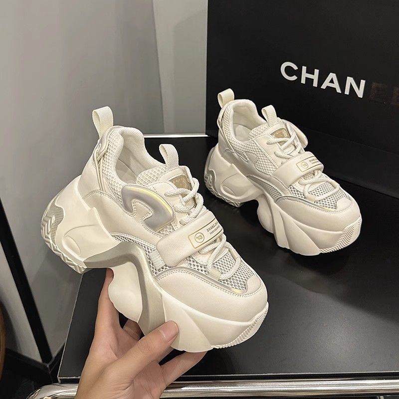 Giày Thể Thao Đế Dày Phối Lưới Thoáng Khí Thời Trang Mùa Hè 2023 Mới Cho Nữ