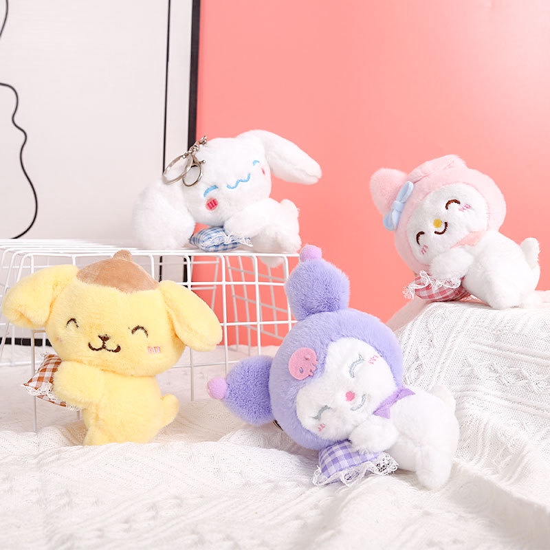 Móc Khóa Hình sanrio Nhồi Bông 12cm Dễ Thương