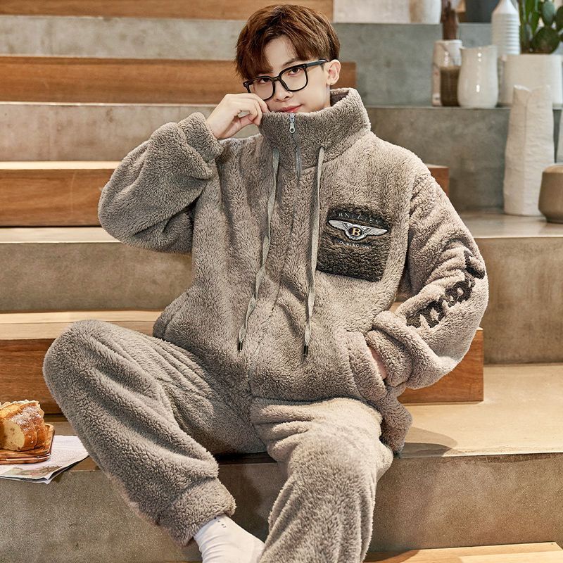 SET ĐỒ NAM THU ĐÔNG LÔNG CỪU DÀY DẶN CỔ ĐỨNG