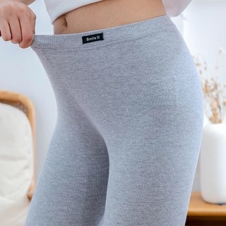 Quần legging mỏng màu xám dành cho nữ Mặc quần crop bó sát mỏng Quần legging lớn