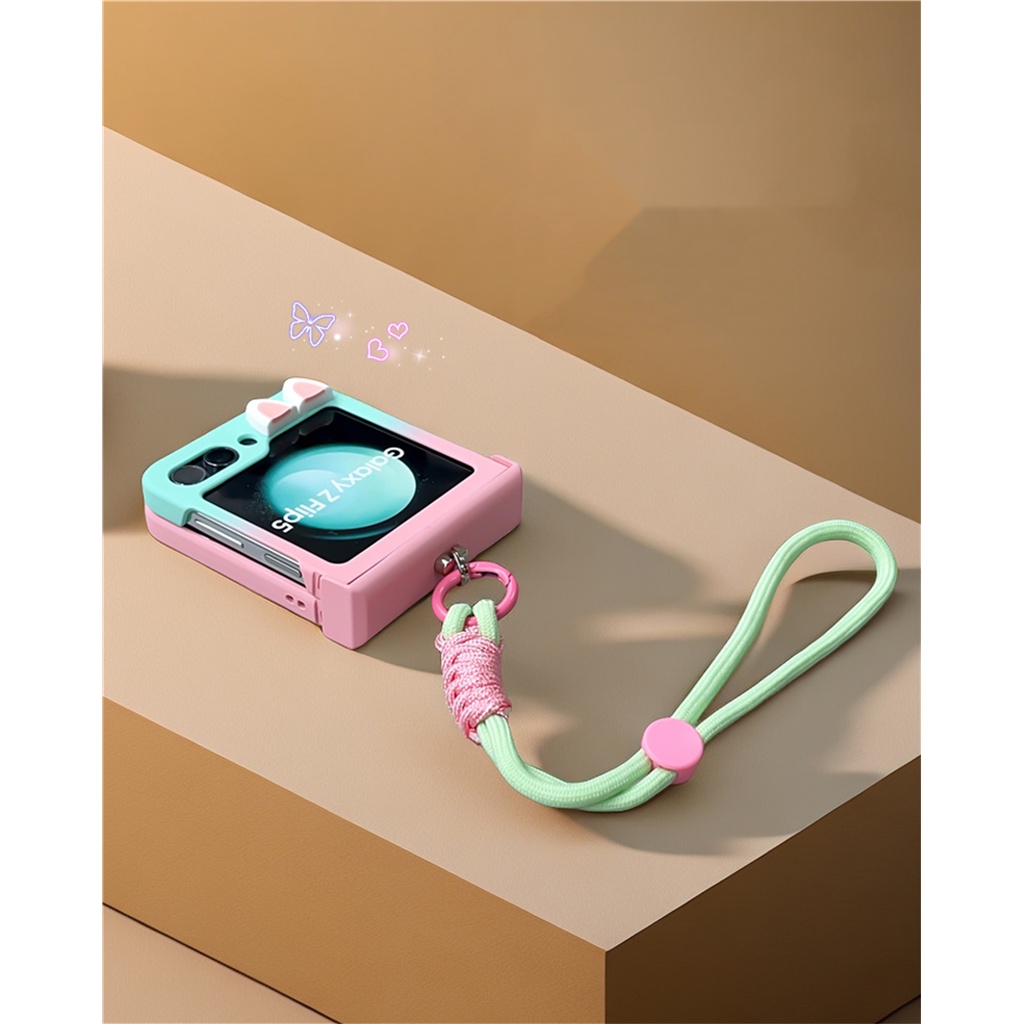 Ốp Điện Thoại Họa Tiết Tai Mèo Hoạt Hình Dễ Thương Cho galaxy z flip 5 z flip5 flip5 zflip5